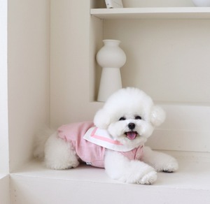 即納【chiot】パステルリネンケープトップ　ピンク