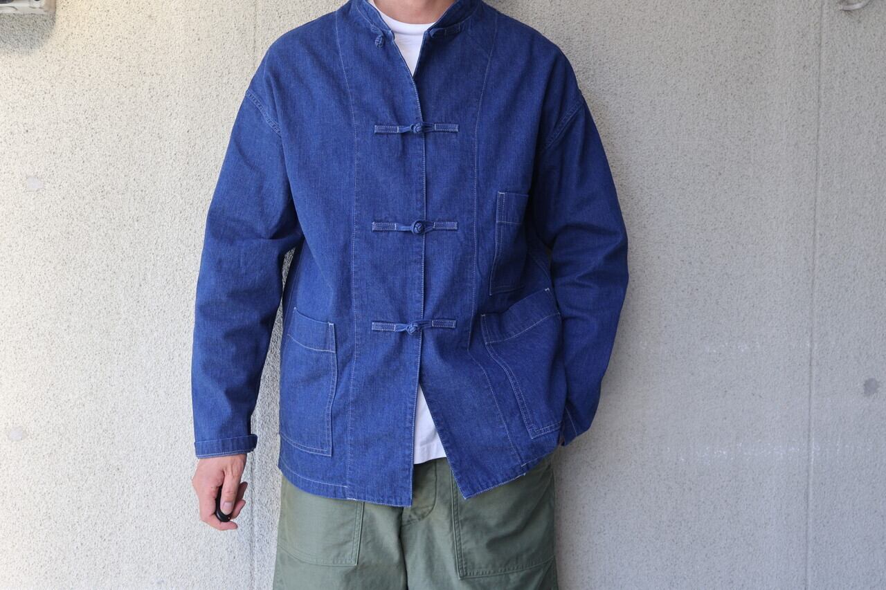 KONG FU WORK SHIRTS -カンフーシャツ　デニムボタン-