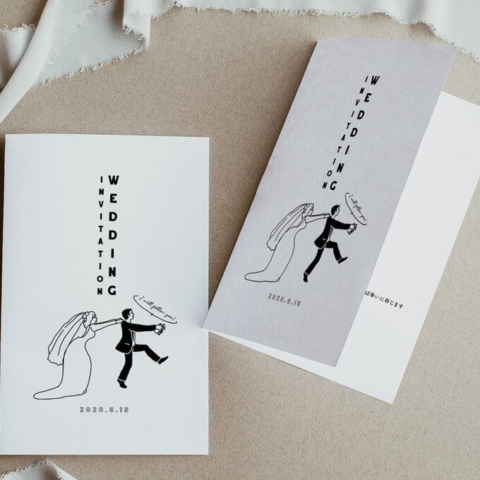 結婚式招待状 【新郎新婦ユニーク】 / 1部99円~ | DIY store PBW