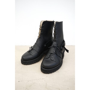 [The Viridi-anne] (ザヴィリディアン) VI-3683-09 LAYERED LACE UP BOOTS (BACK ZIP-UP)