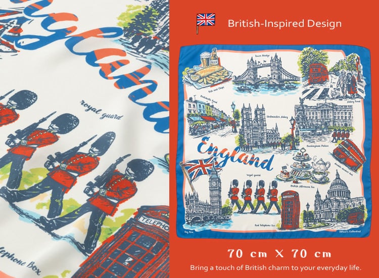 CityTrip イギリス フランス デザイン スカーフ 70x70cm | Jubilee