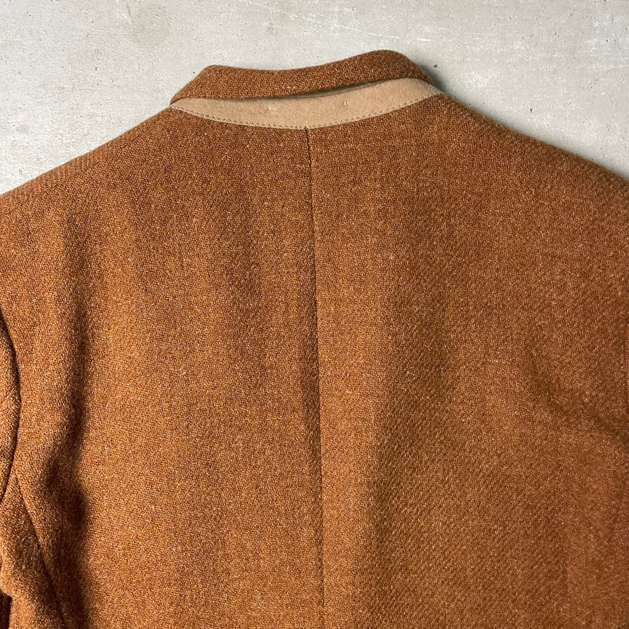 90s harristweed テーラードジャケット　ブラウン 90年代 フランス製 HARRIS TWEED ハリスツイード ウールテーラード
