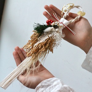 【再販】稲穂と水引のお正月飾り(スズランとちょうちょ)