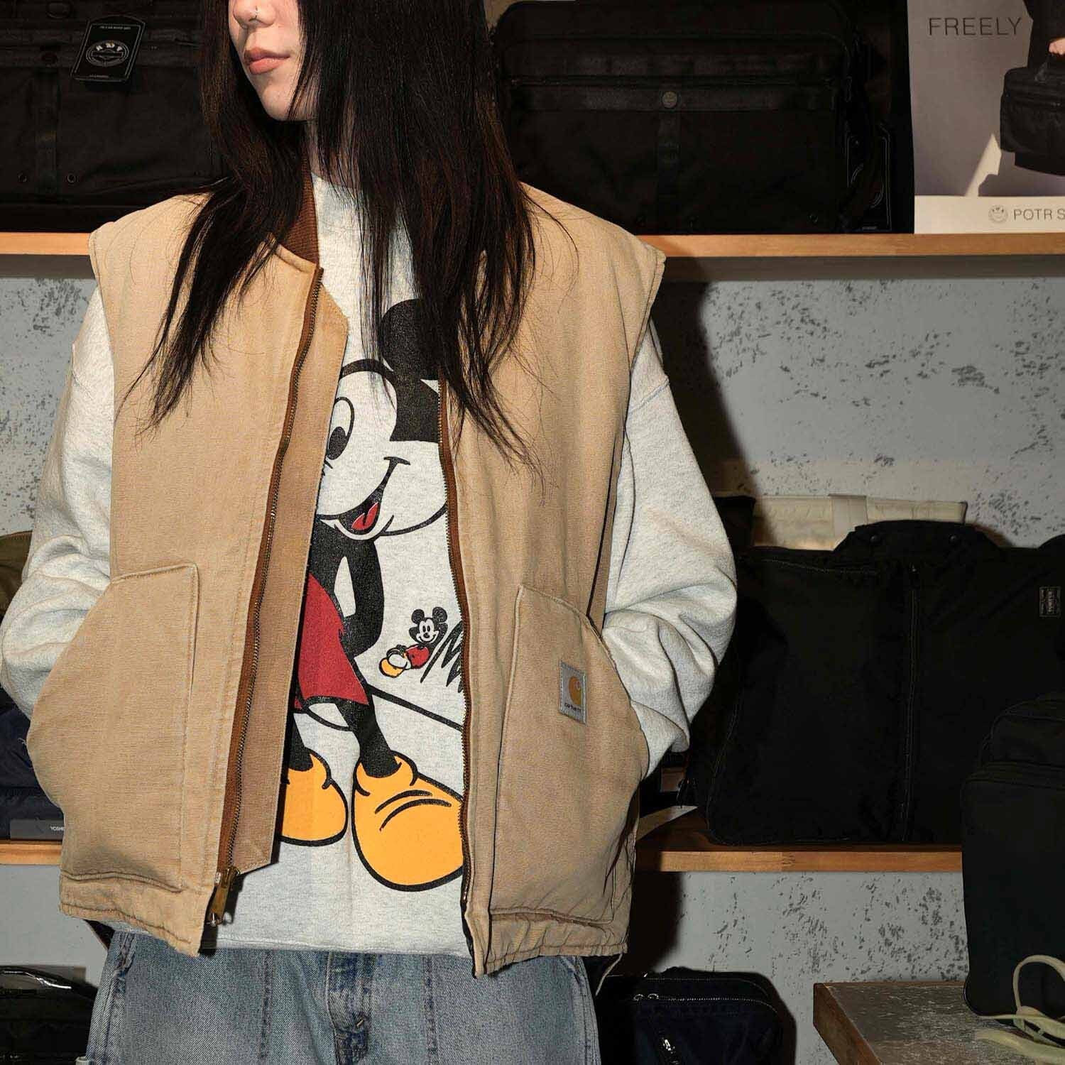 Carhartt　ダックベスト　90s USA製　ベージュ 古着 90年代 カーハート Carhartt ダックベスト USA製 メンズM相当