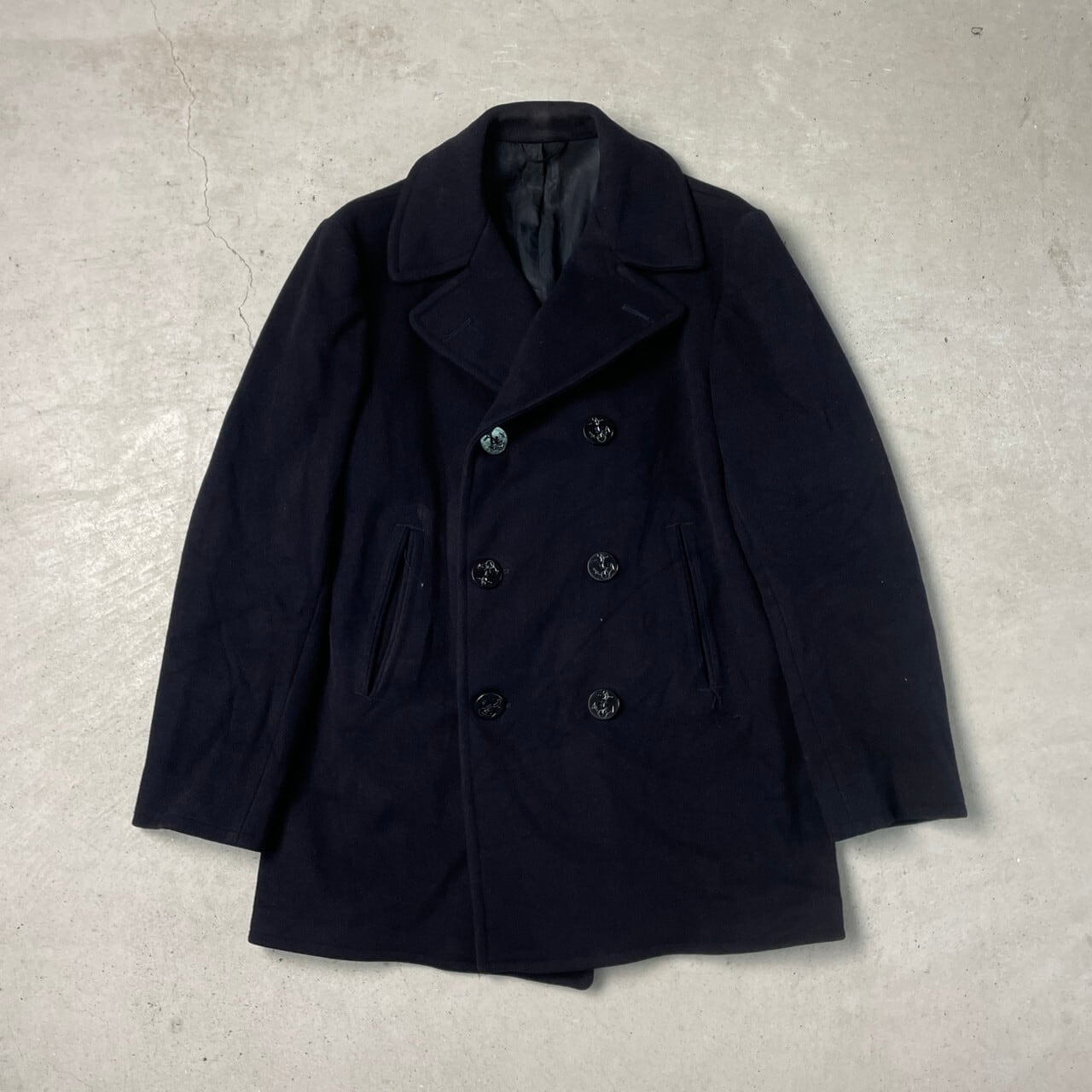 72年納品 70年代 U.S.NAVY 米軍実品 Pコート ミリタリー オーバー 