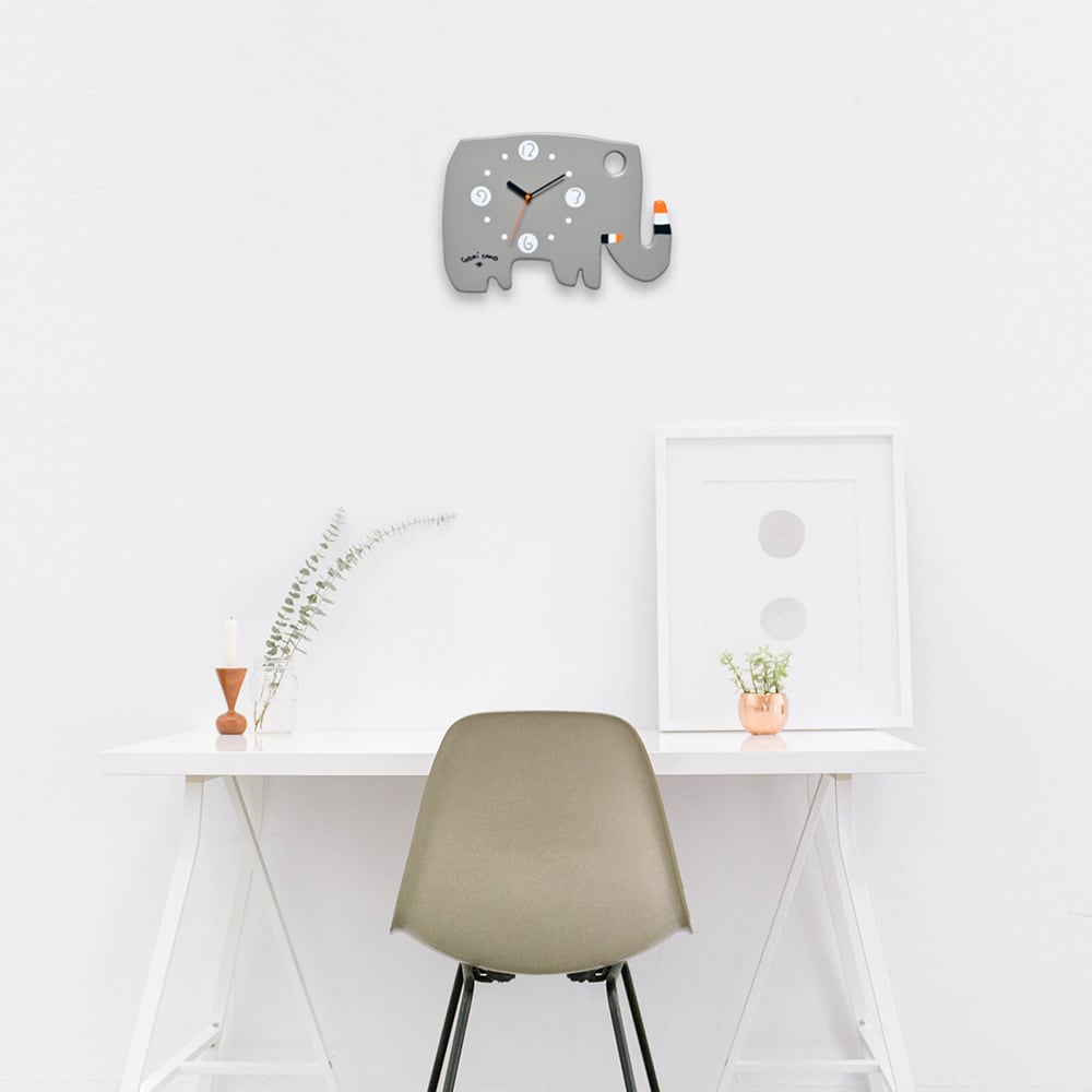 絵本作家 五味太郎 オリジナル時計「ゾウ・グレイ」 | 五味太郎