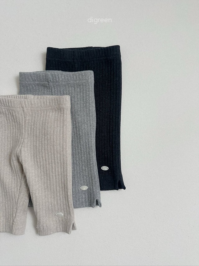 【 digreen / 予約 】Ribbed capri leggings