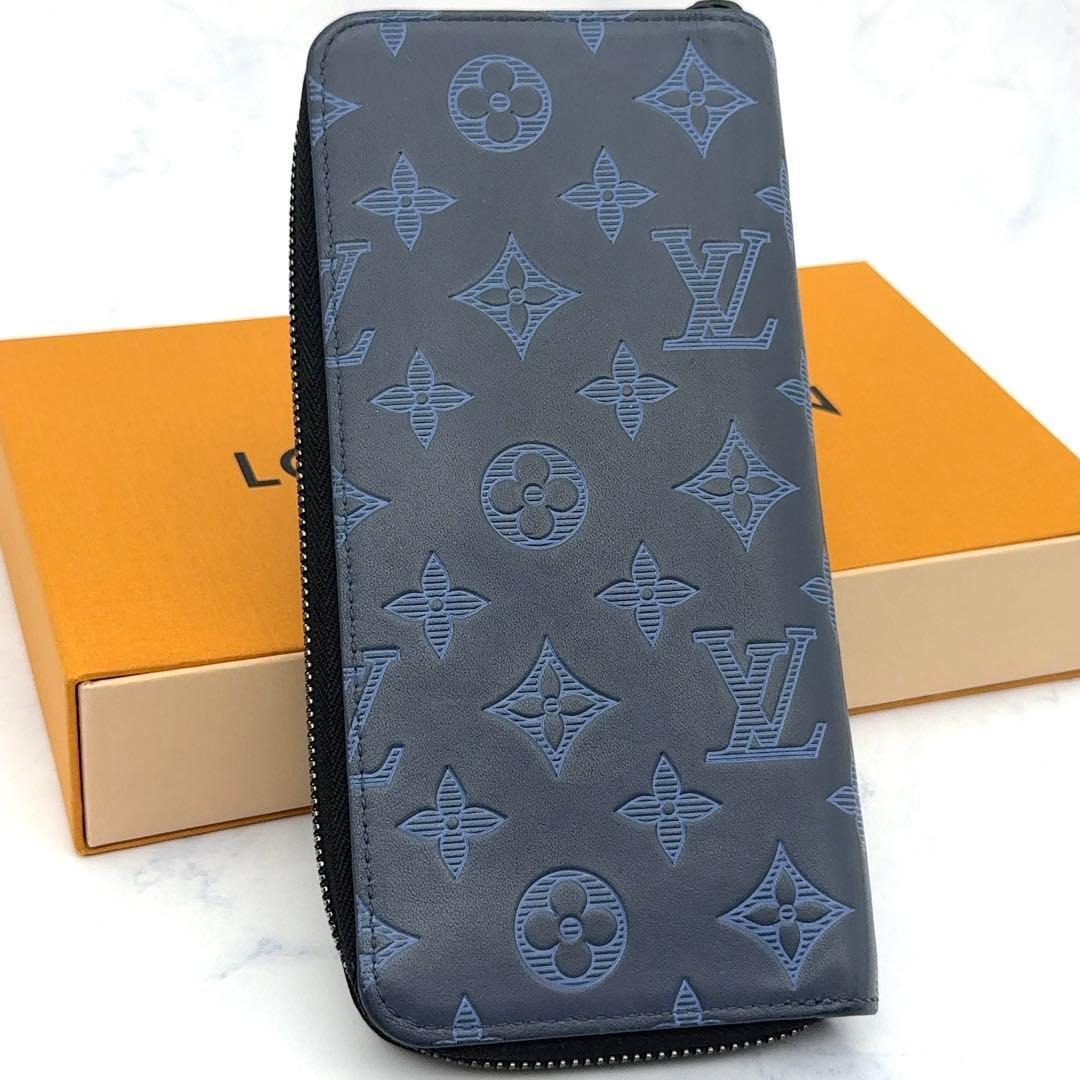 未使用に近い　ルイヴィトン　モノグラム　シャドウ　ジッピーヴェルティカル 新品に近い】ルイヴィトン モノグラムシャドウ ジッピーヴェルティカル