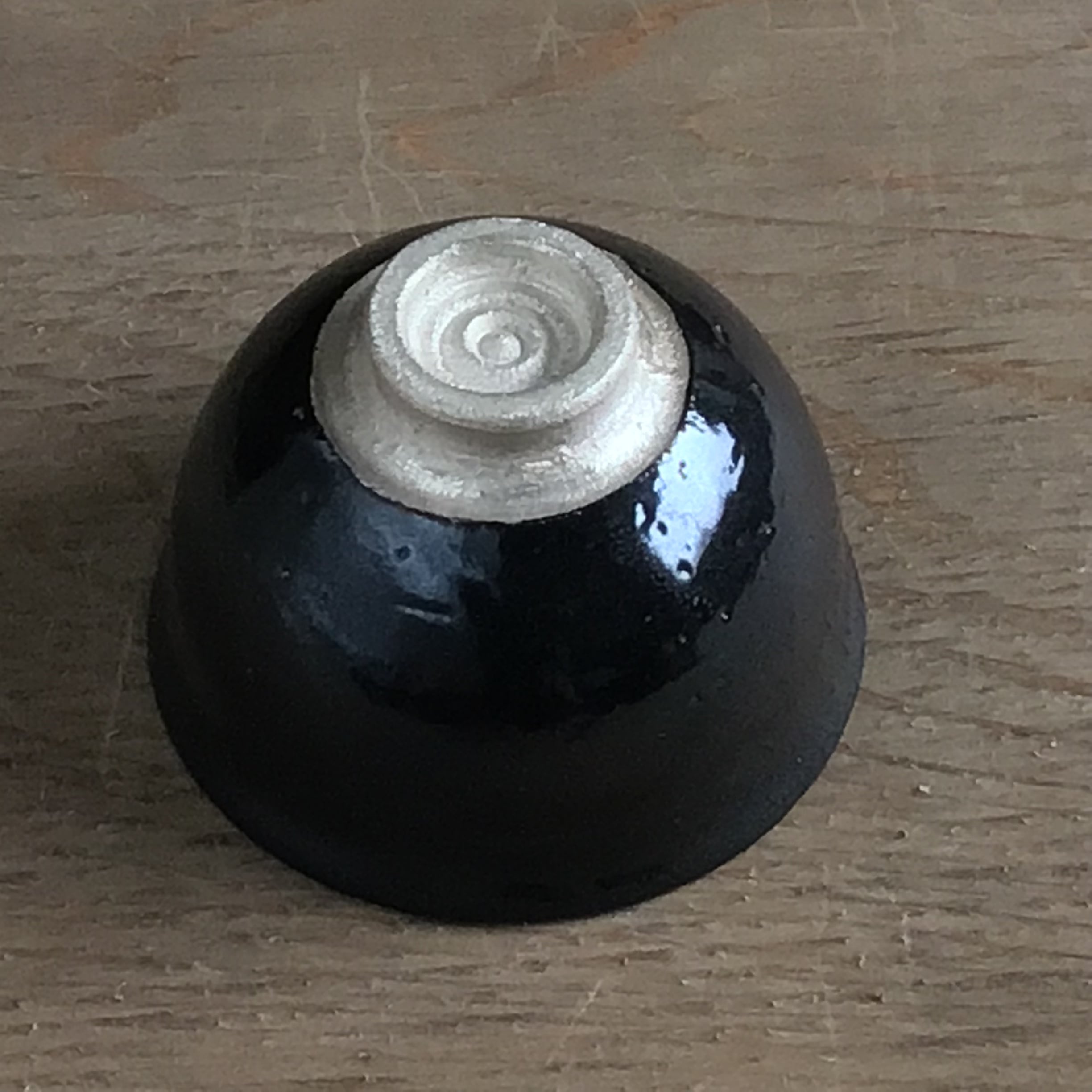 銀彩天目 盃 TENMOKU Glaze SAKE Cup with Silver Glaze | 陶芸家 田中