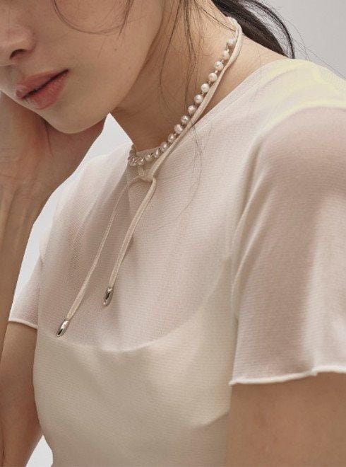 todayful Pearl Ribbon Choker【12510909】 | AMBIENT SHARE