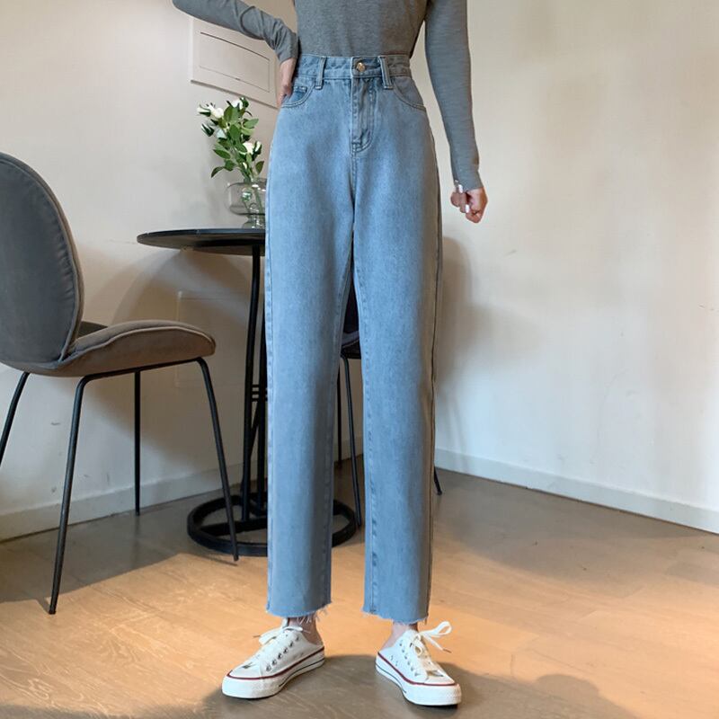 スタンダードジーンズ レッドハイウェストウェストルーズワイドレッグパンツ レトロ ワイドパンツ YY-ファッション99198121167