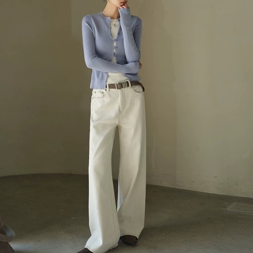 ワイドレッグデニムパンツ ・23002