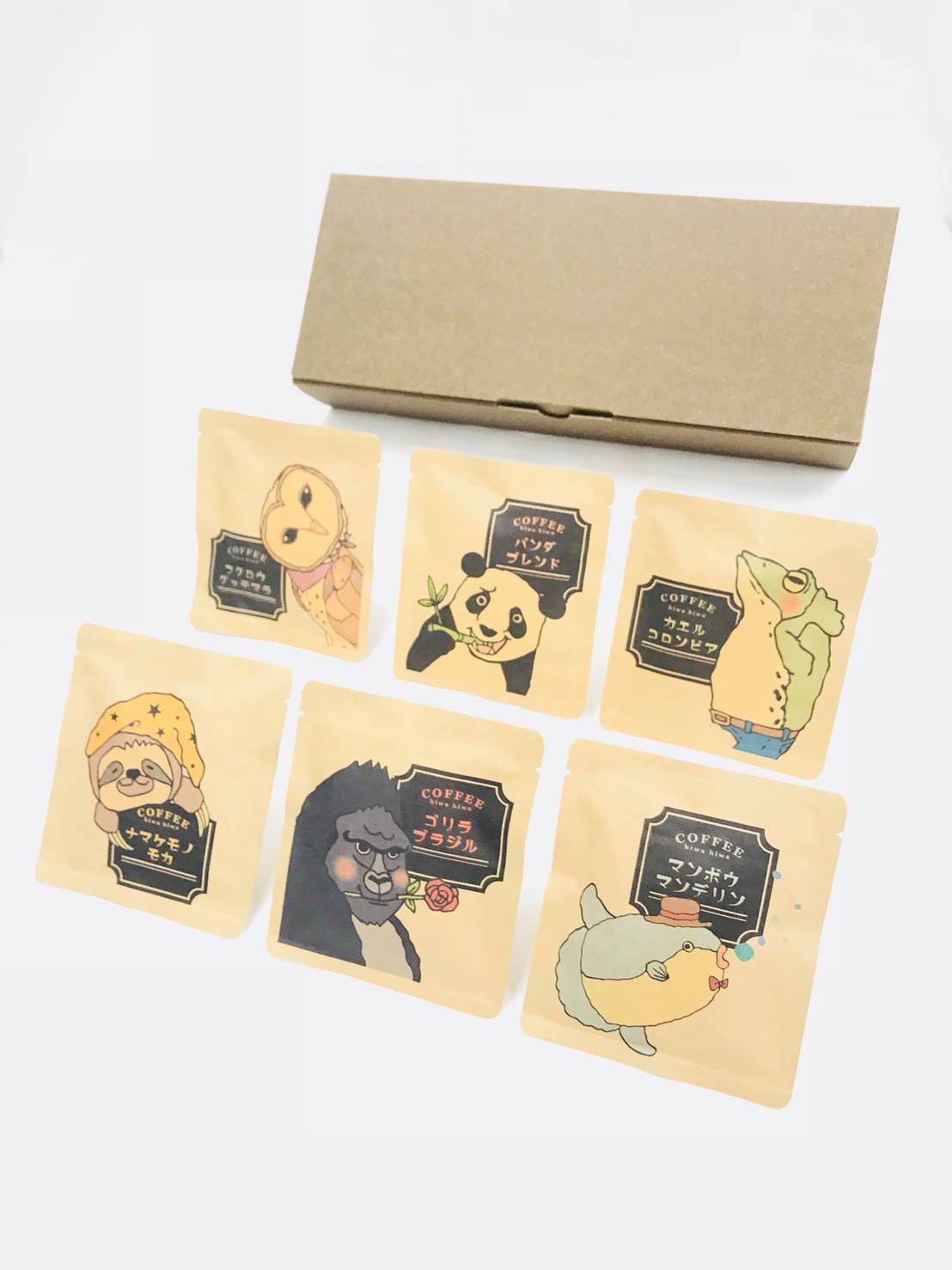 ２４パック アニマルコーヒーギフトボックス 珈琲自家焙煎 Hiwahiwa