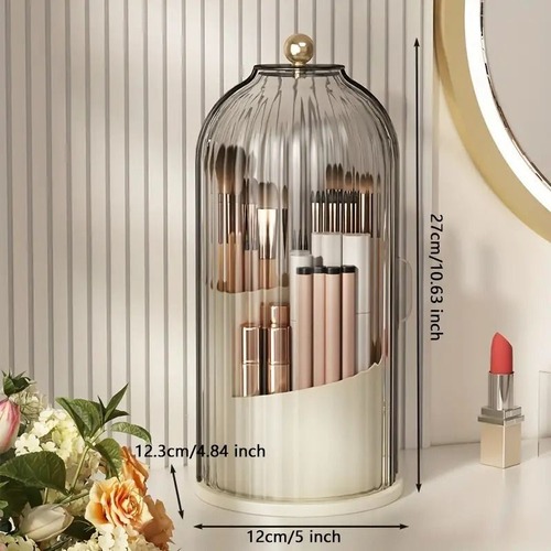 メイクボックス 360度回転 コスメボックス 透明カバー付き 化粧品収納ボックス 大容量 化粧品 収納 メイクケース 引き出し 化粧品入れ 多機能 コスメ アクセサリー ジュエリー ブラック ホワイト