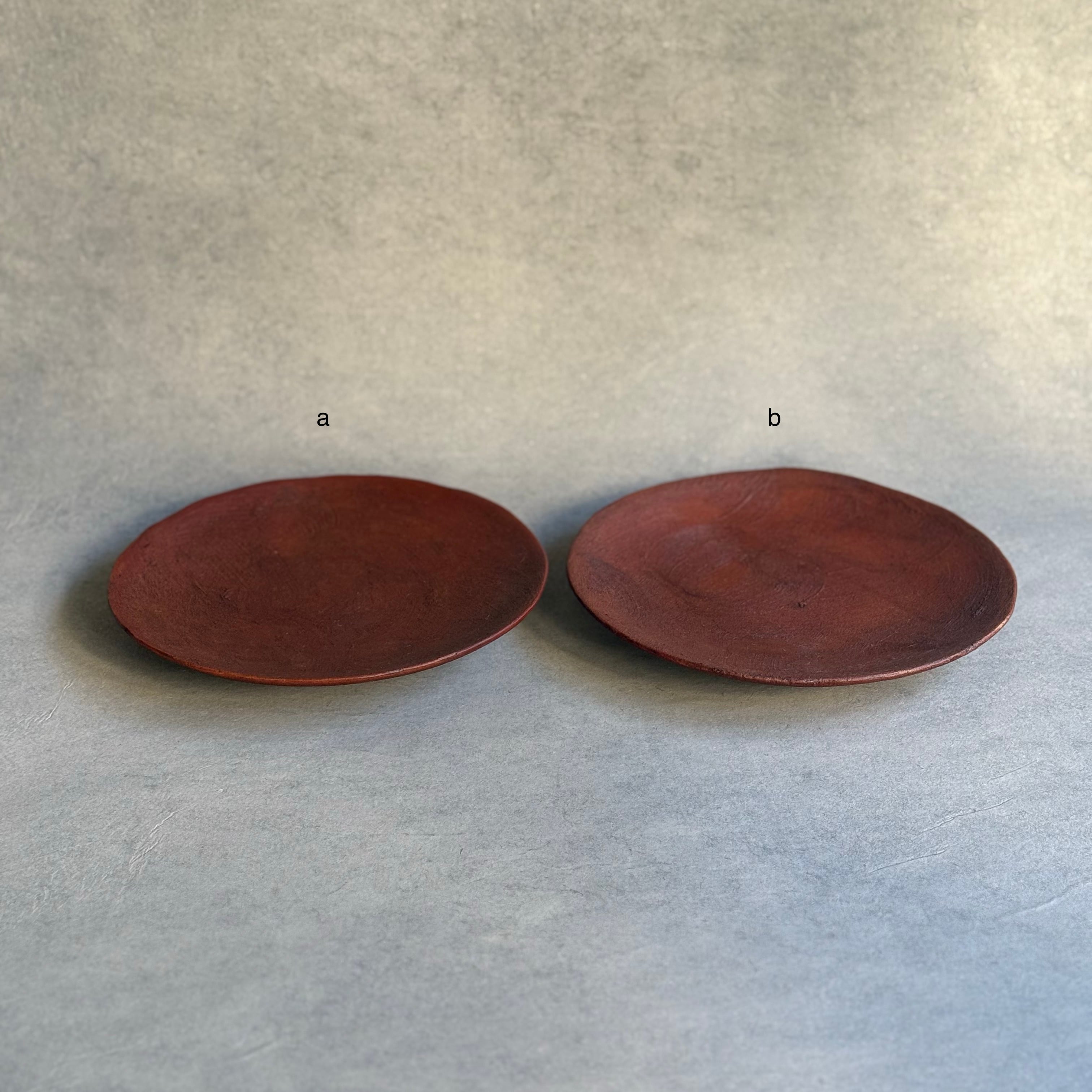 西川 聡 ★ 赤い皿　金彩 丸皿 一枚 ① 西川聡 赤い皿 | gallery 一白