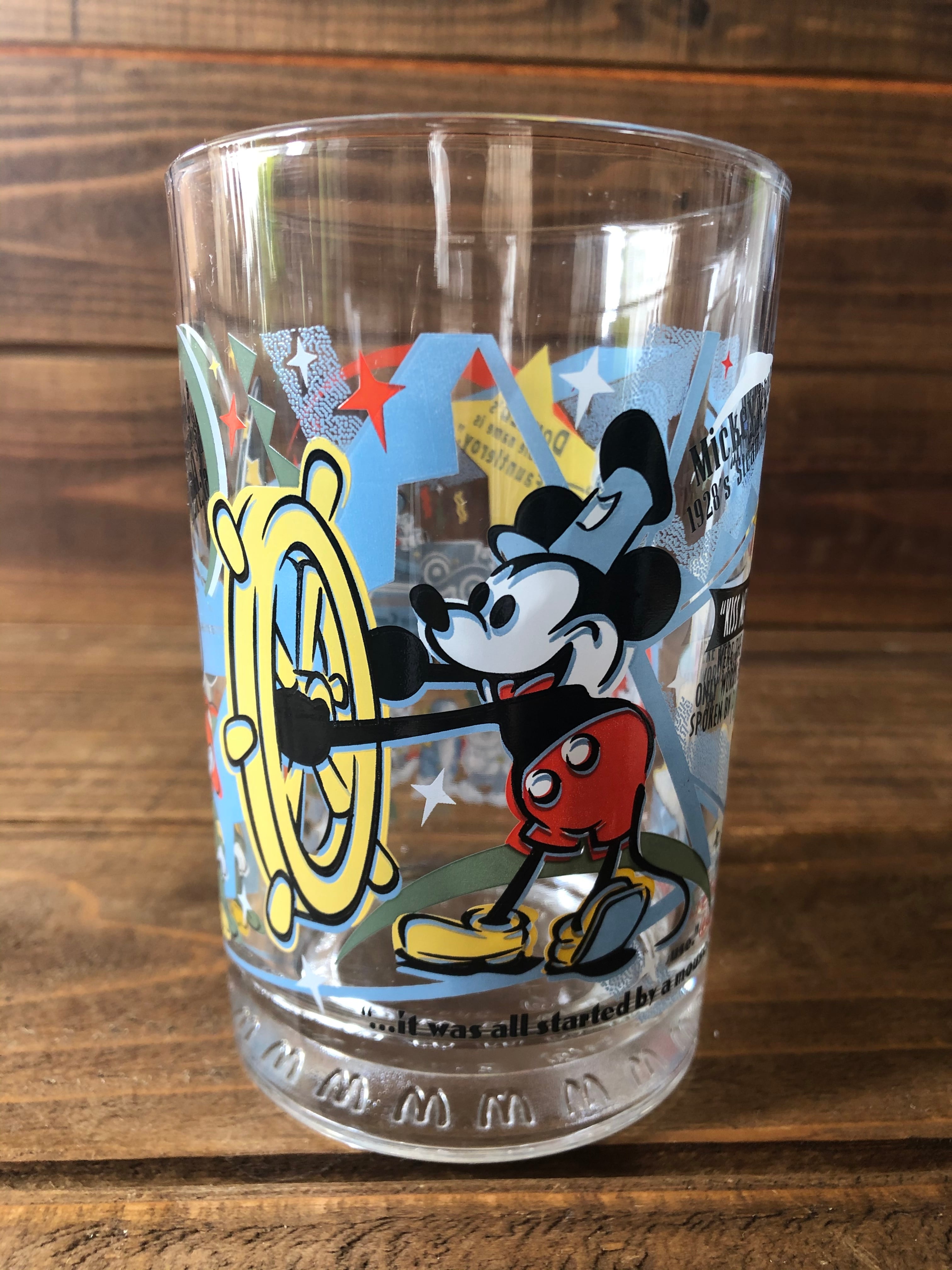 Walt Disney''100 Year of Magic'' McDonald's Glass Mickeymouse /ウォルトディズニー  100周年 マクドナルド グラス ミッキーマウス | MOTORROCK KUSTOMSHOP ”FU’Z KORNER” powered by  BASE
