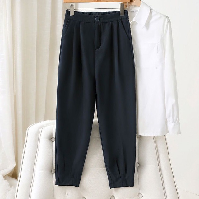 スリムドレープ8分丈・9分丈パンツ E00222