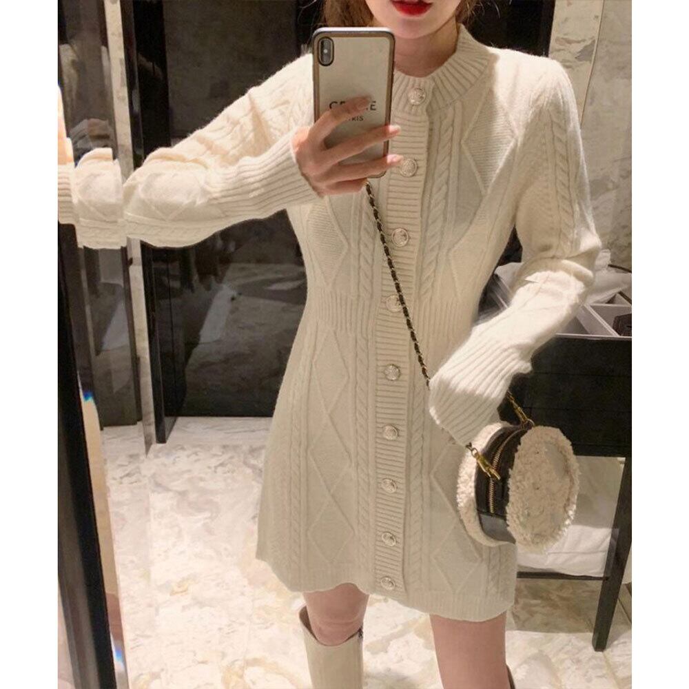 ケーブル編み ニット ミニワンピース 長袖 レディース 秋冬 韓国 ワンピース 大人 かわいい きれいめ ゆったり 柔らかい ニットカーディガン 2way 大人可愛い 大人女子