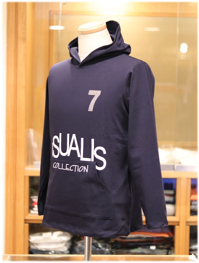 USUALIS collection　　　　　　　　 　　ｳｻﾞﾘｽｺﾚｸｼｮﾝ　　- Italy - 　　　 ﾌｰﾄﾞ付き 長袖Tｼｬﾂ　　　　　　　［ ﾘﾗｯｸｽｼﾙｴｯﾄ ］