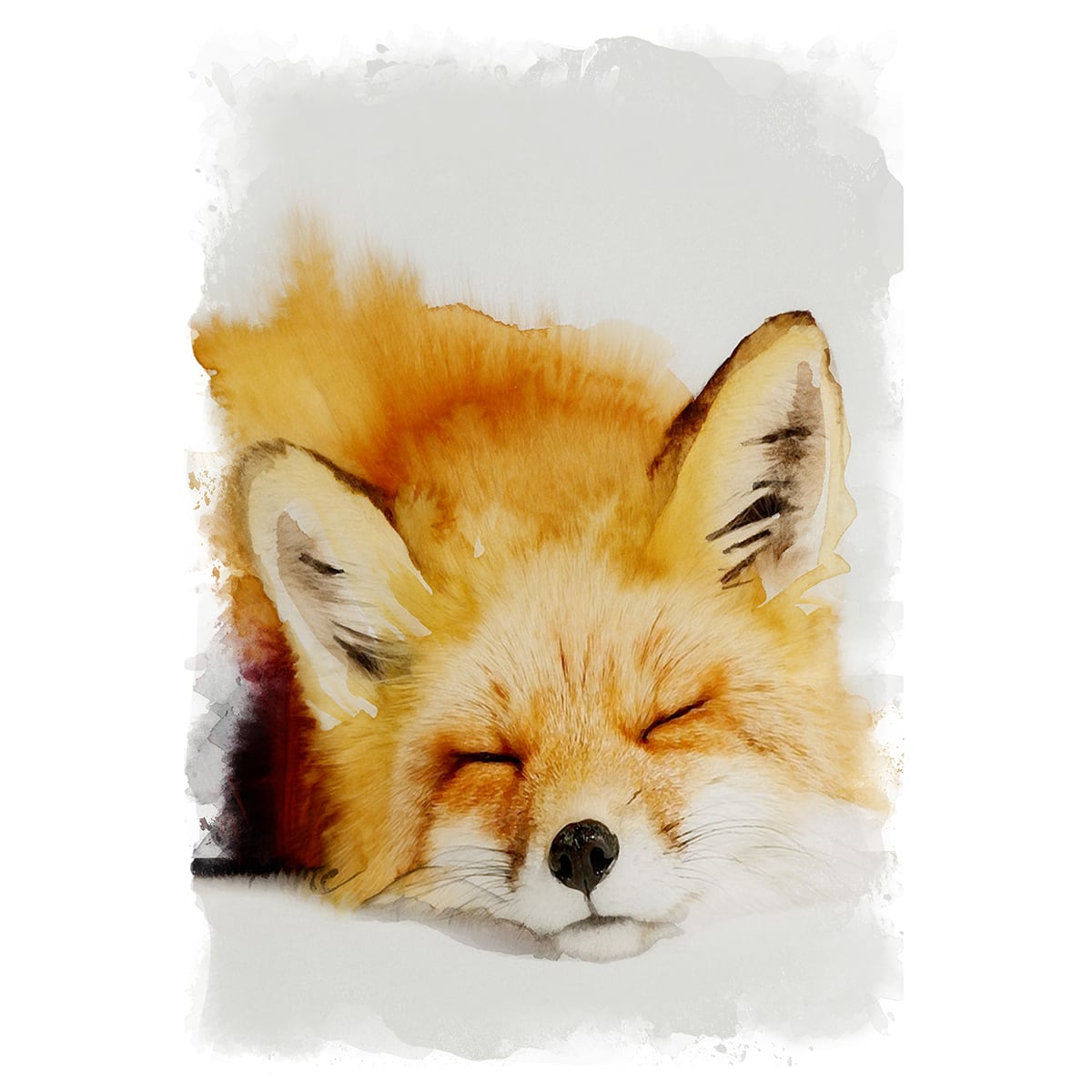 絵画 動物 キツネ インテリアアート額付き 水彩画・油絵調 絵画 動物 キツネ インテリアアート額付き 水彩画・油絵調