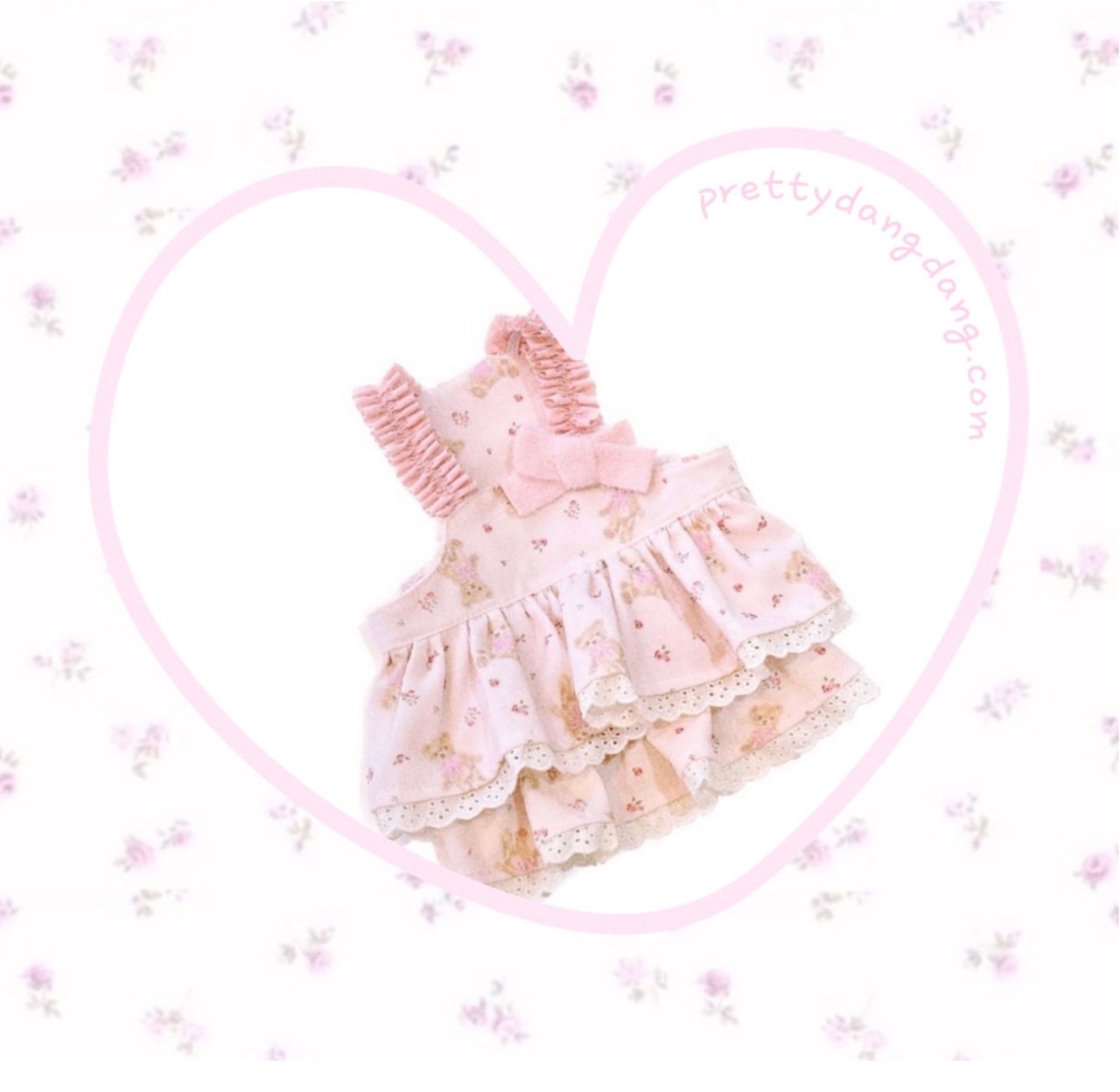 即納【prettydangdang】teddy bear bustier    ( pink.puple)