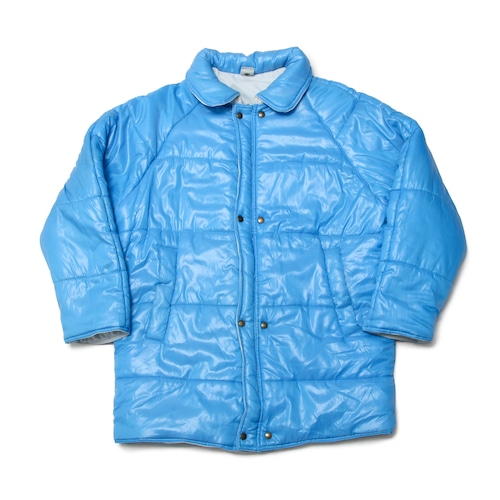 70sVintage Euro SkyBlueReversibleCollarDownZipJacket