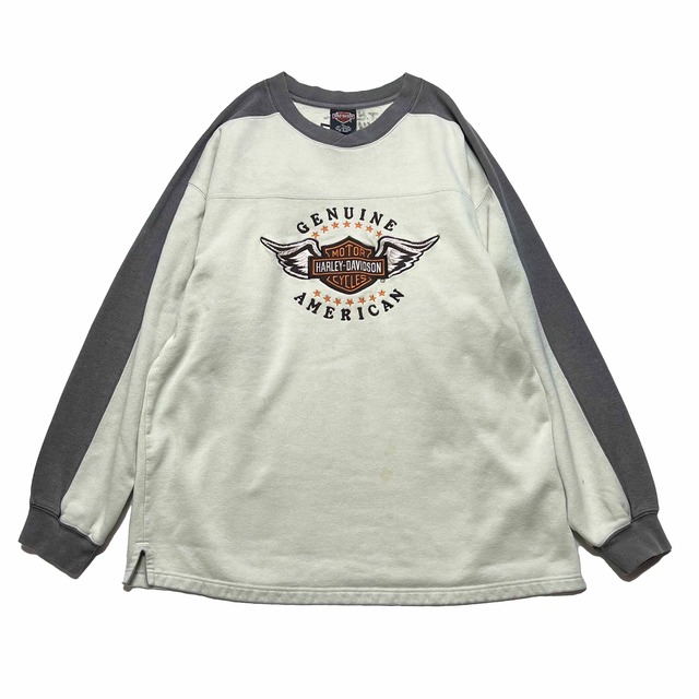 Harley Davidson バイカラーデザインスウェット