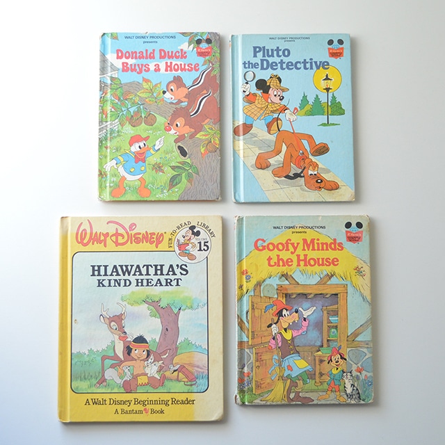 ビンテージ ディズニーの絵本4冊セット 洋書 ミッキーマウス ドナルドダック プルート グーフィー