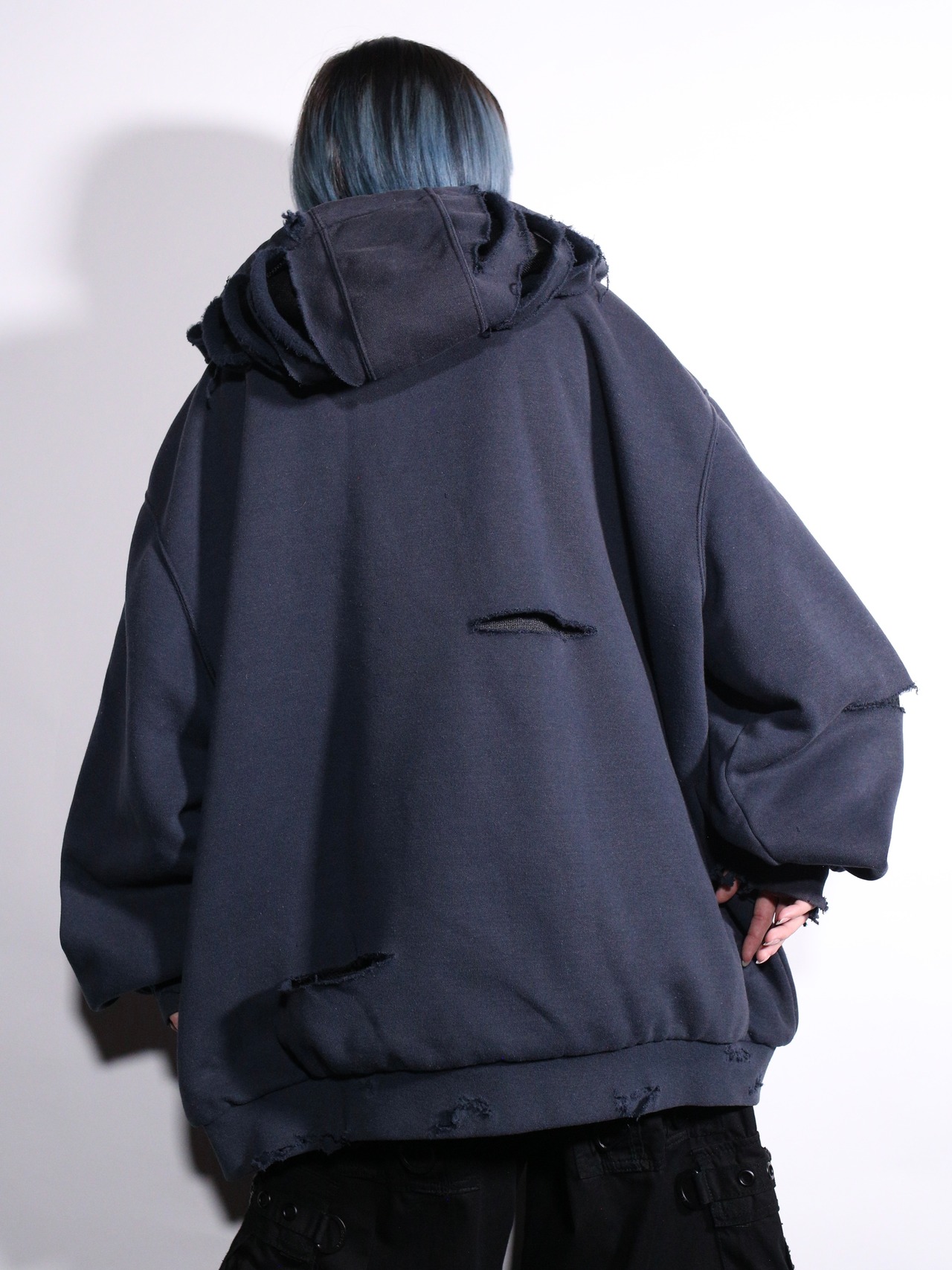 REMAKE / "carhartt" XXL 肋骨 skull motif punk design zip-up foodie - 6