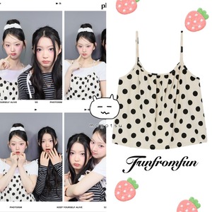 ★kiiikiii イソル 着用！！【FUNFROMFUN】Polka Top (Ivory)