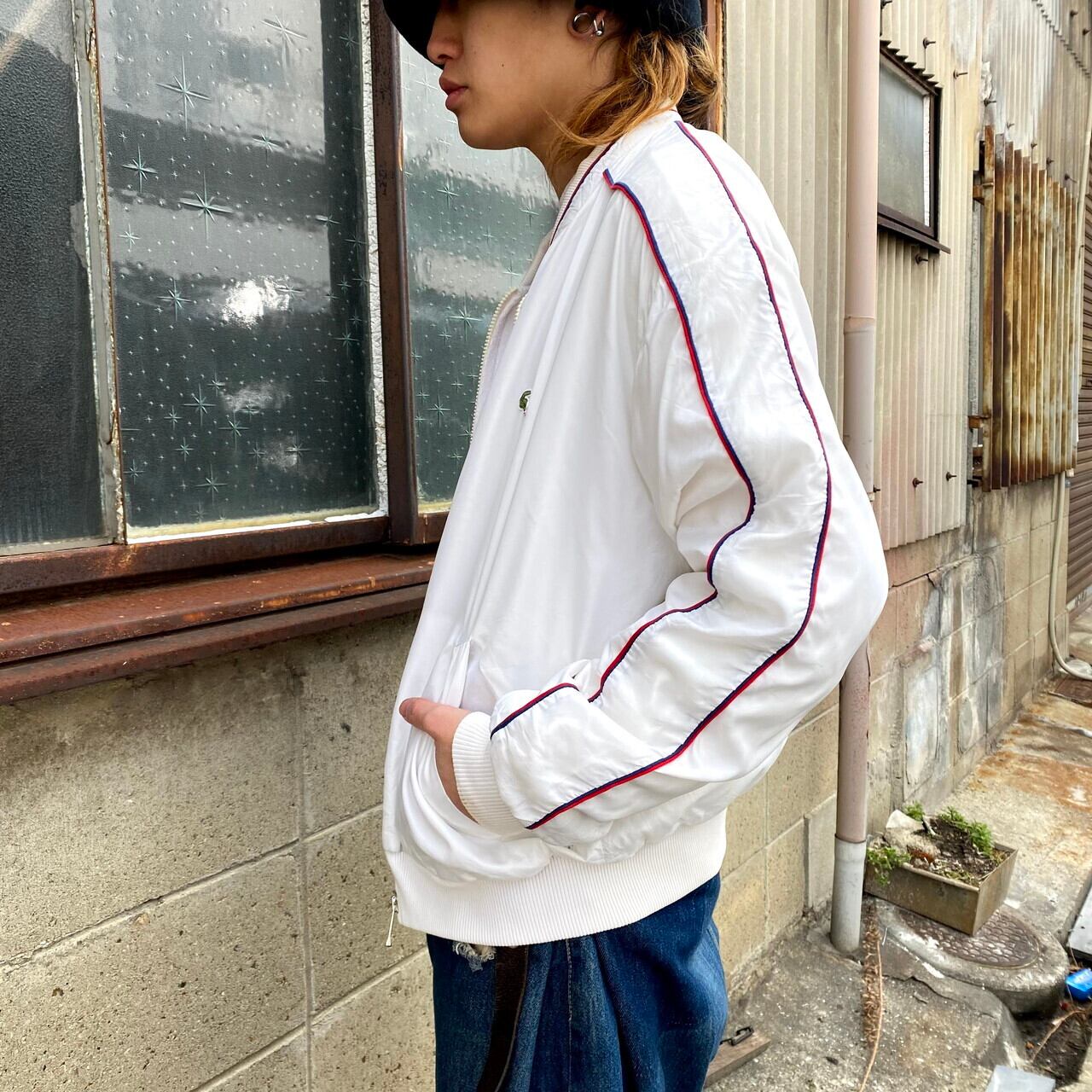 70年代 フランス製 LACOSTE フレンチラコステ ポリエステルブルゾン