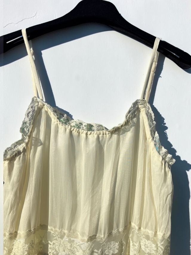 【LADIES】Patchwork Lace Cami Tunic - Free Size