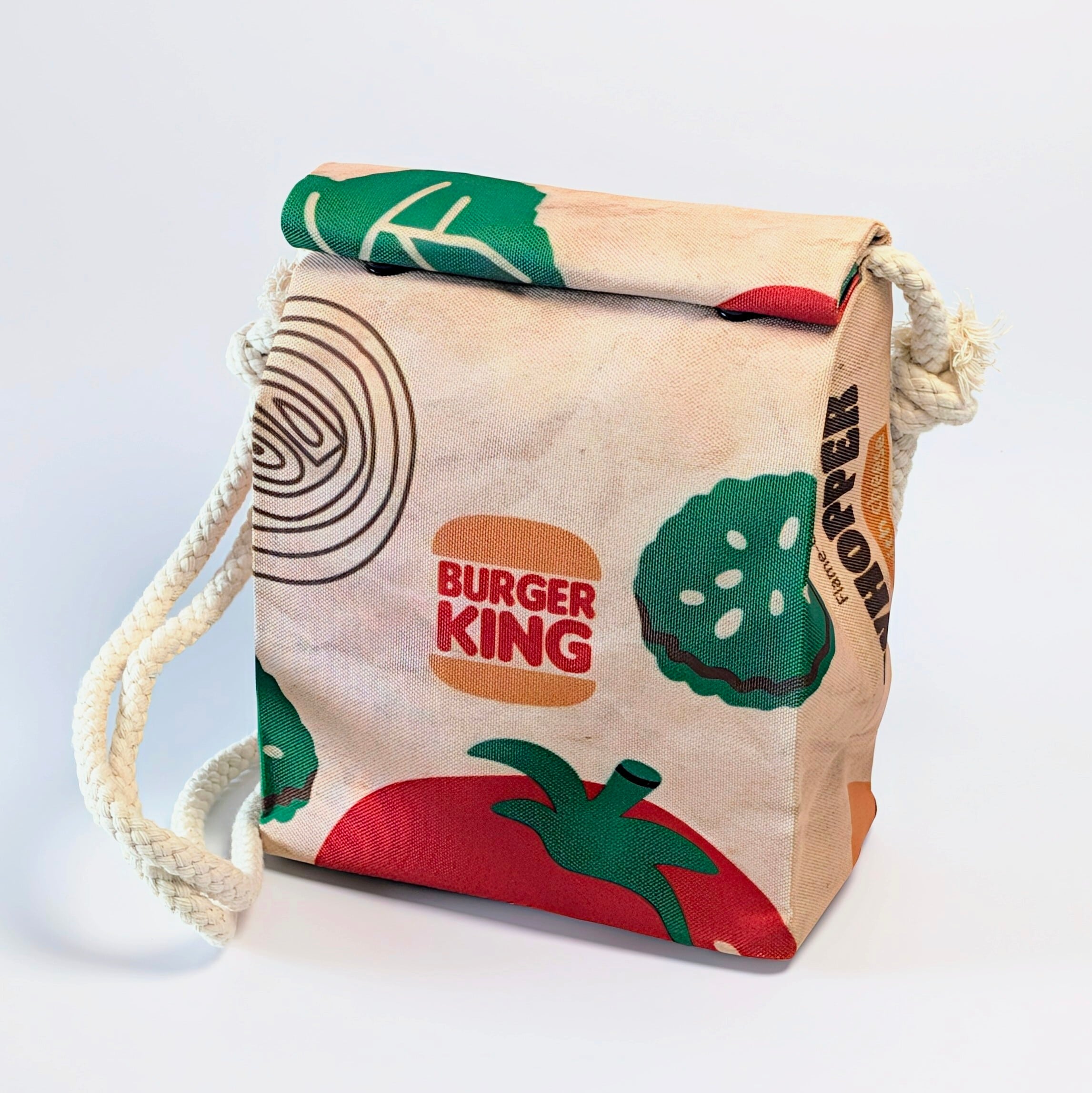 【 BURGER KING（バーガーキング）Vegetables】ロープショルダーバッグ＊紙袋風 / Food Bag 〚アメリカン雑貨 アメトイ〛