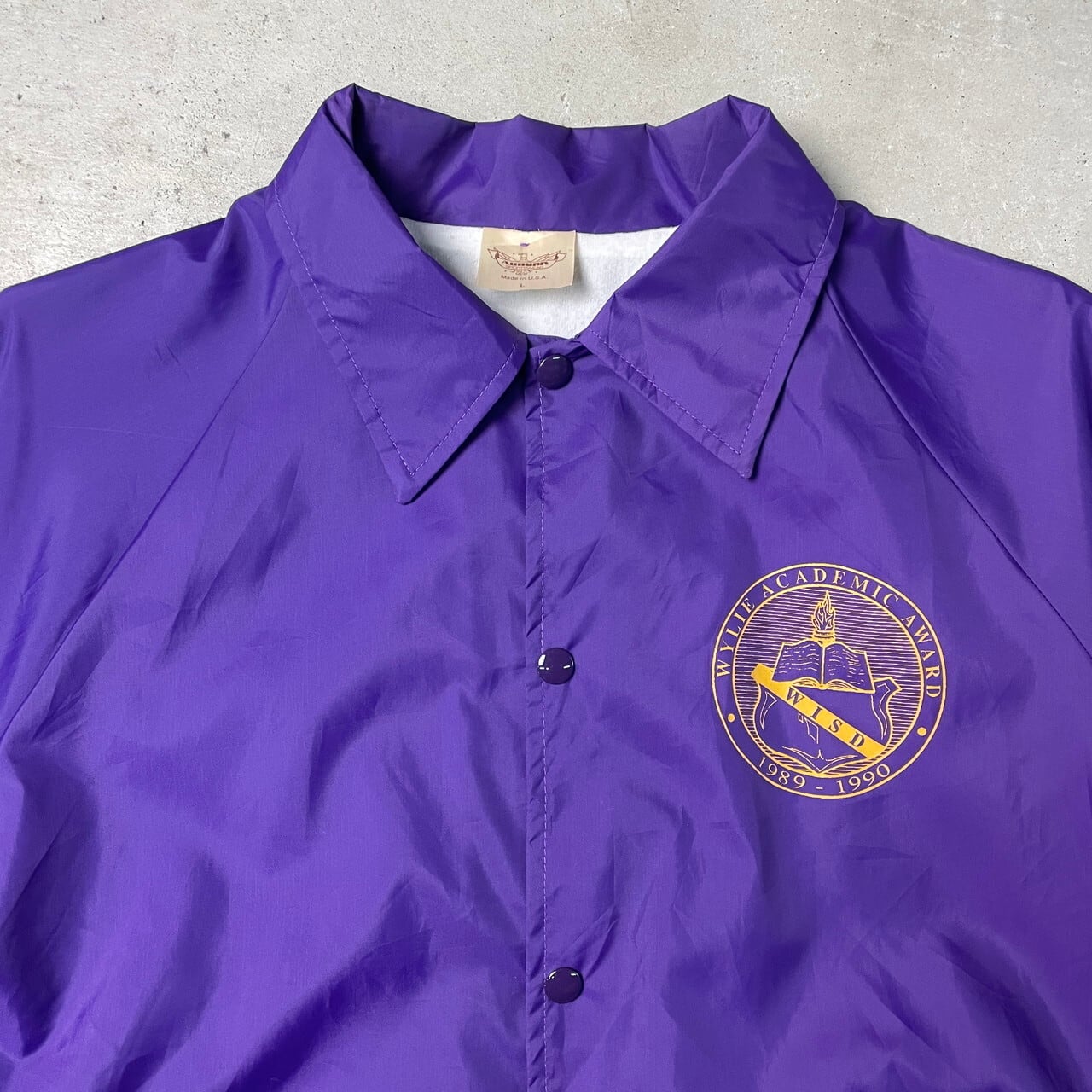 80年代 USA製 AUBURN SPORTSWEAR コーチジャケット カレッジプリント 