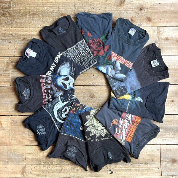 1点物◇Ghost Face黒ゴーストフェイスプリントTシャツ古着メンズXL