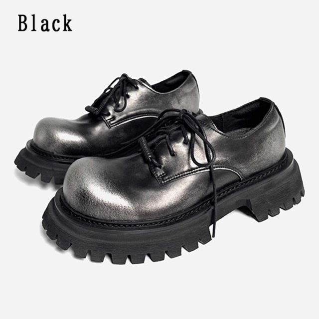 Distressed Leather Derby Shoes【TR3410】