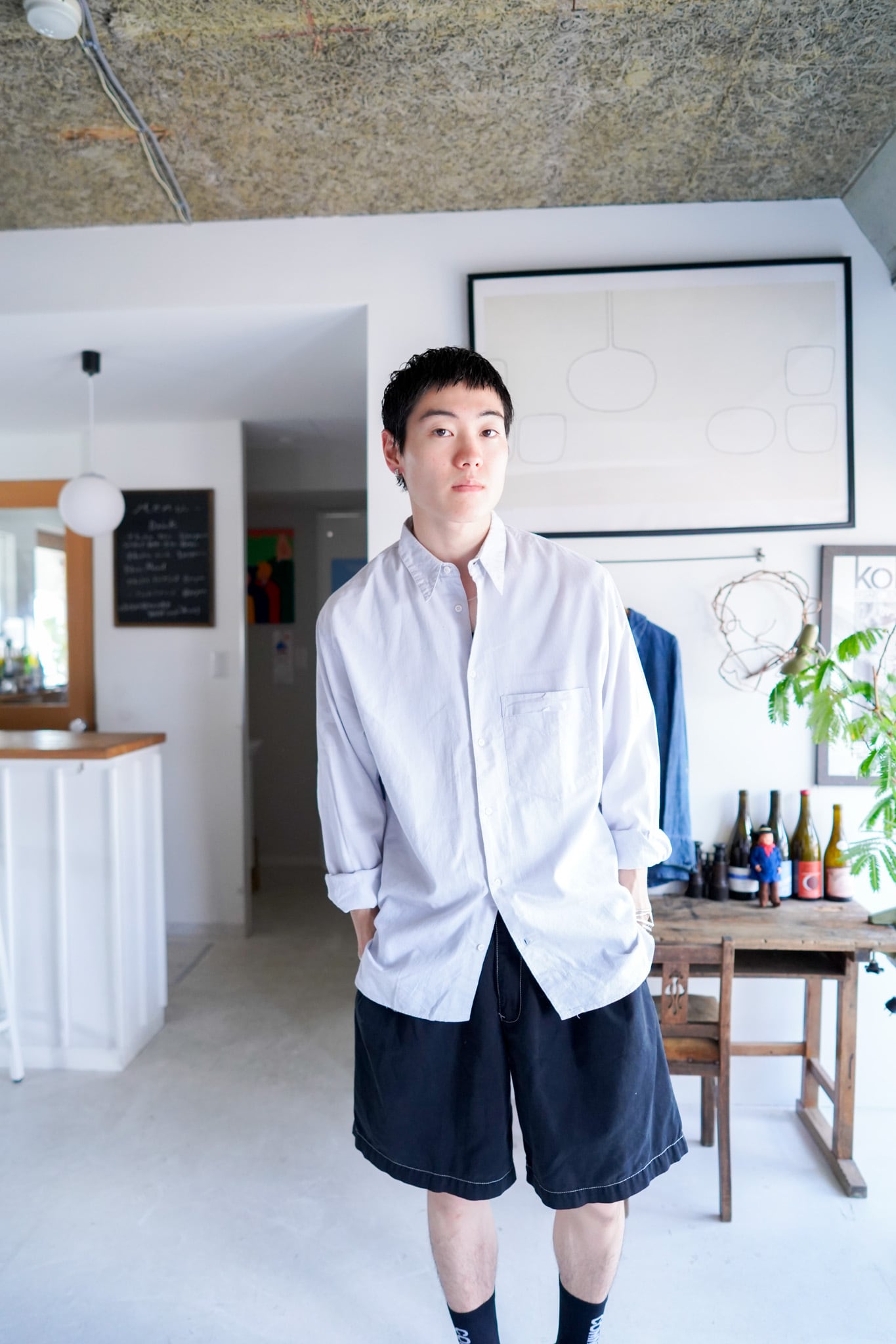 【1970s】"France, Paisley"Europe Long Shirt /5-196