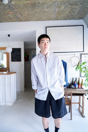 【1970s】"France, Paisley"Europe Long Shirt /5-196