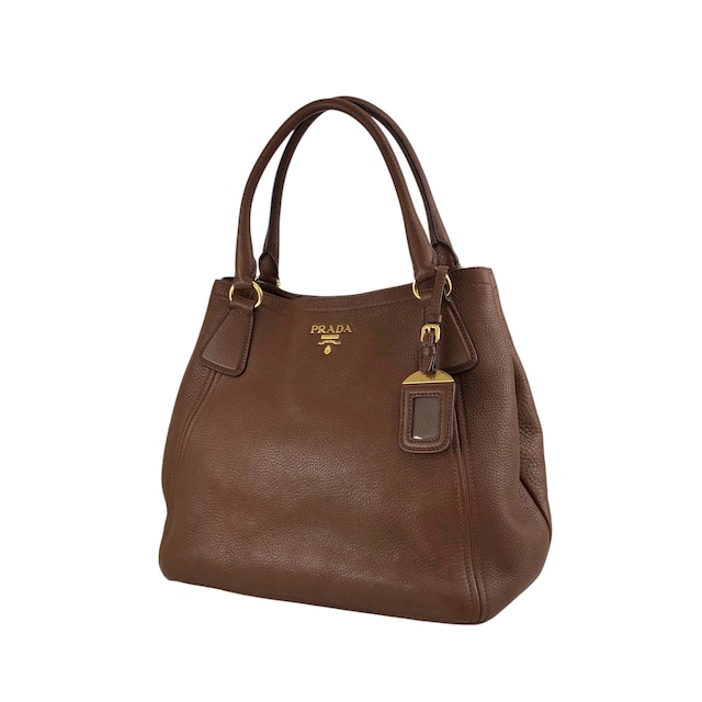PRADA プラダ ショルダーバッグ ブラウン ロゴ レザー 2WAY vintage ヴィンテージ オールド avpisn