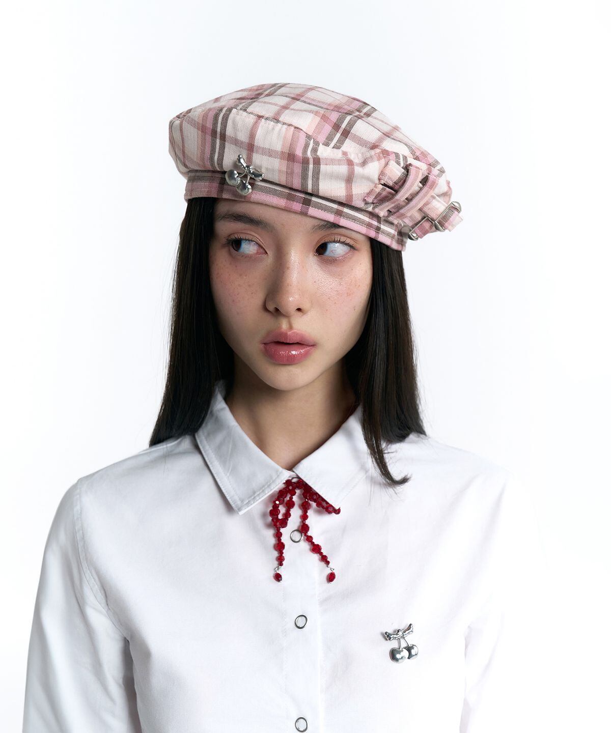 ☆aespa カリナ 着用!!【KIRSH】CHEEKCHECK BERET | もごつ ☆aespa カリナ 着用!!【KIRSH】CHEEKCHECK BERET | もごつ