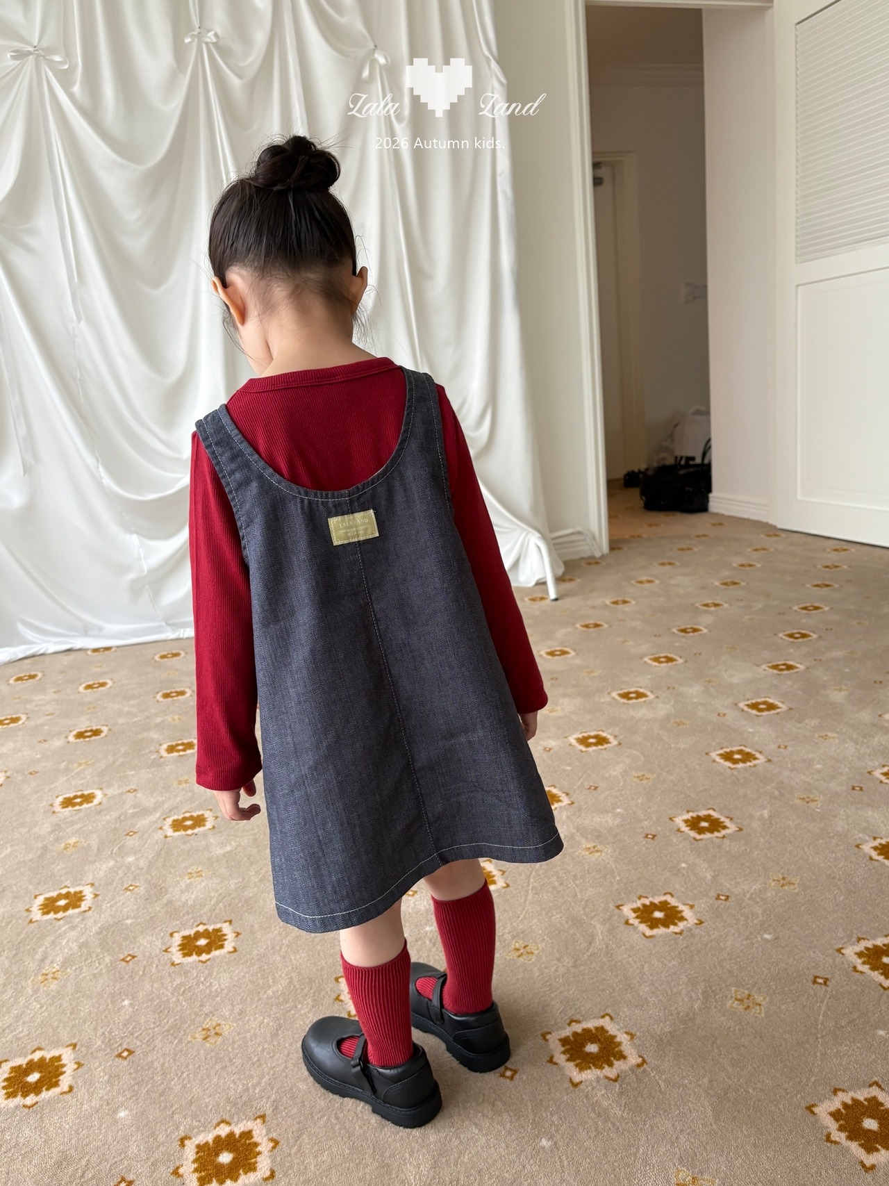 韓国子供服 / LALALAND / 26Autumn / ハートポケット ワンピース / 秋服 / キッズ *XS~XL*