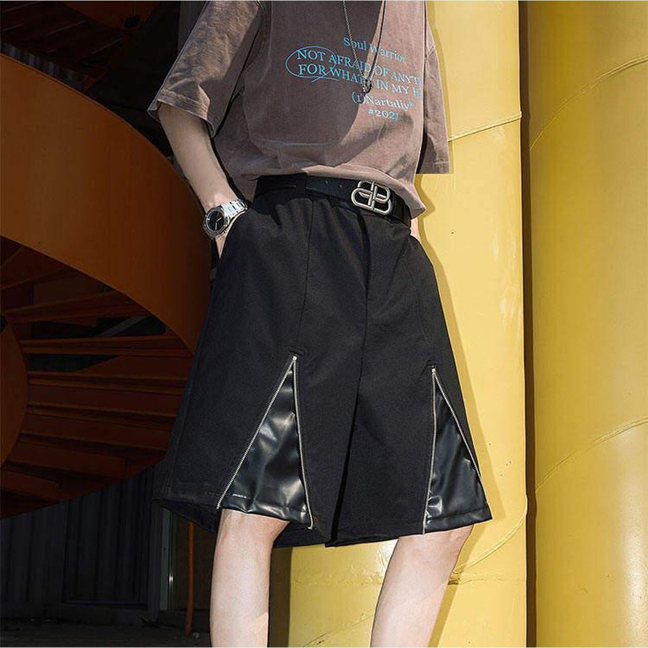 American High Street PU Leather Suit Shorts(MT1204)