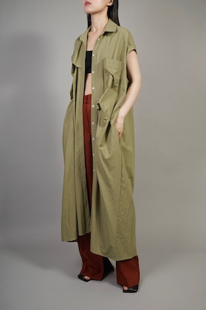 ASYM SHIRT DRESS (KHAKI) 2206-25-66