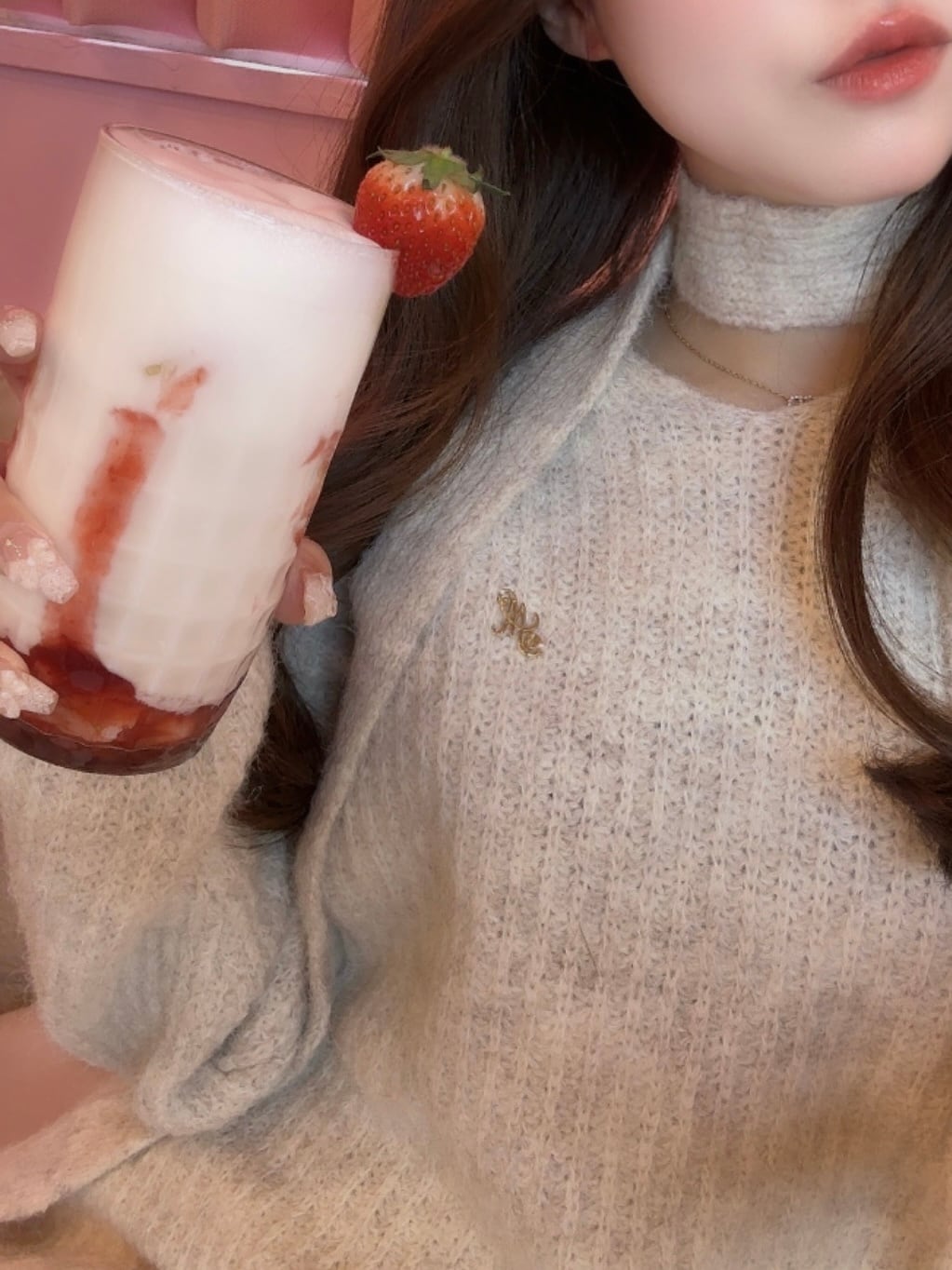 【LAST2】M loose choker knit