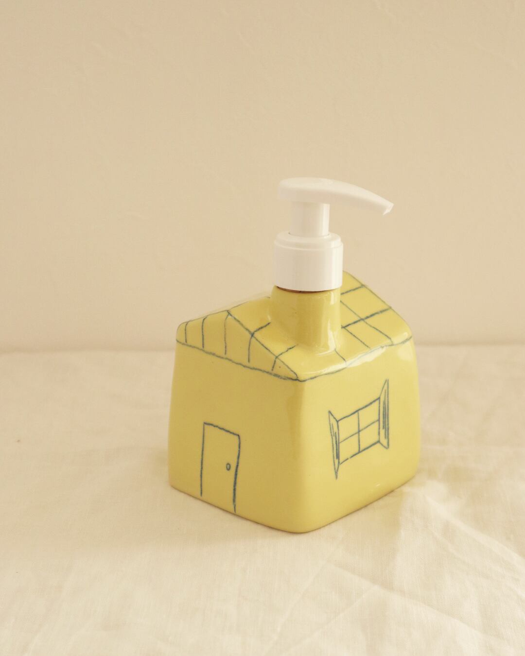 Top Top ハンドメイド 陶器のハンドソープ・ディスペンサー /Jaune