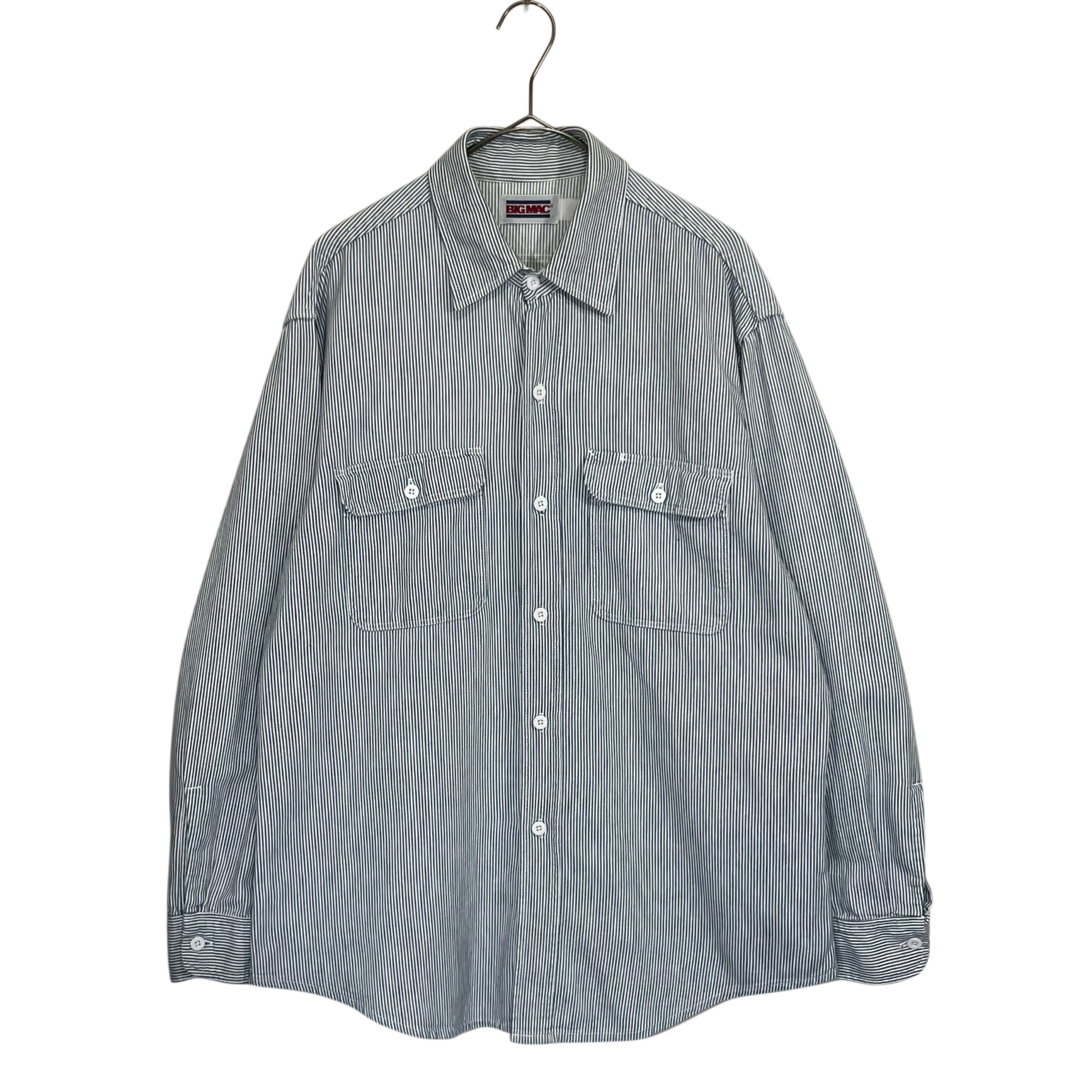 80-90s BIG MAC hickory stripe cotton work shirt | came unto me