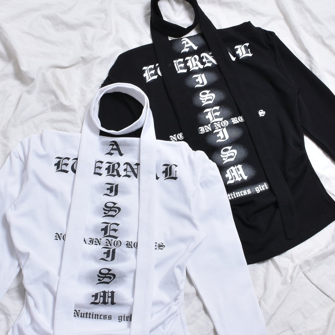 5/27 完売→再入荷！】2点セット☆ストール付き ロゴピタロンT