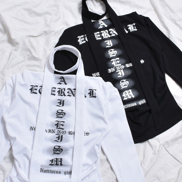 【11/5新着】送料無料★2点セット ストール付き ロゴピタTシャツ