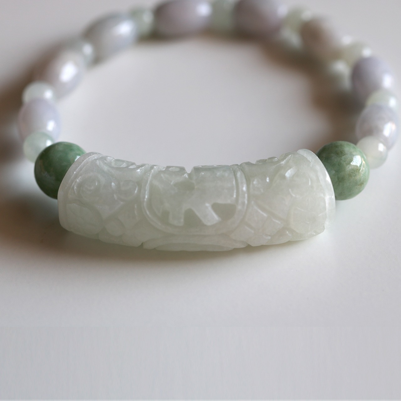 彫り翡翠TOPブレスレット ひすい jade jadeite 指輪 緑 紫 白 大人 上品 A貨翡翠 jd_br1042
