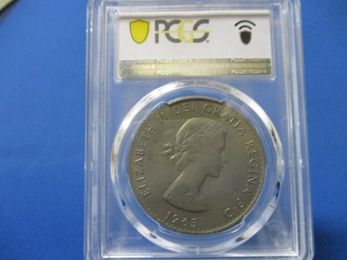 イギリス 1クラウン硬貨☆1965年／未使用／チャーチル／アンティークコイン／PCGS MS62 | Pay ID
